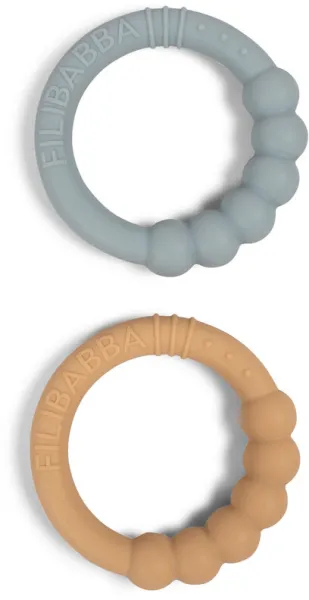 Silikon-Beißring Odontofys 2er-Pack - siltgrün