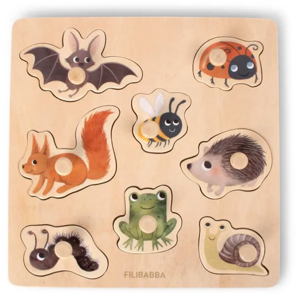 Silhouette-Puzzle aus Holz - Waldtiere