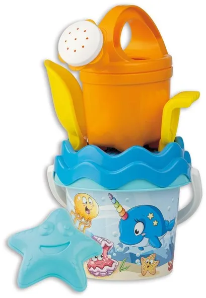Androni Bucket set with Sand and Watermill Underwater world 6 pieces.